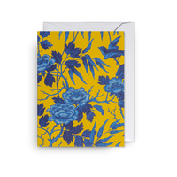 Peonies Cadmium Toile | Warner House | Mini Card
